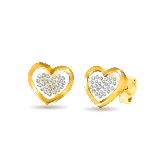 Heart Earring Cluster