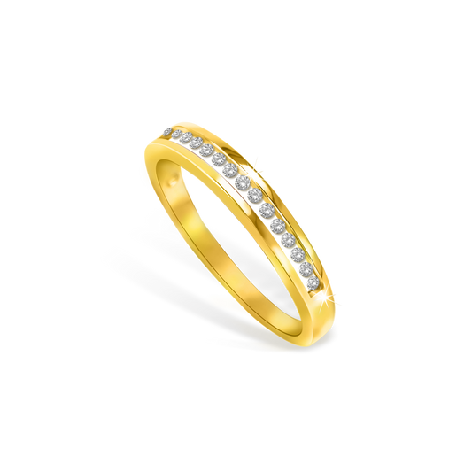 Single Raw Diamond Ring in Gold